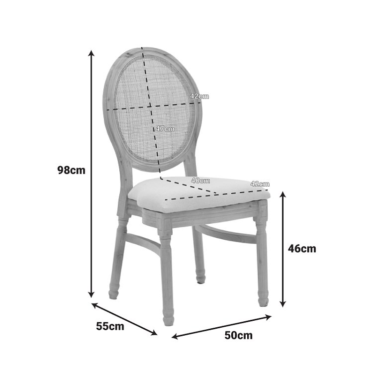 Καρέκλα Canco pakoworld φυσικό rubberwood-φυσικό rattan 50x53x98εκ 263-000032