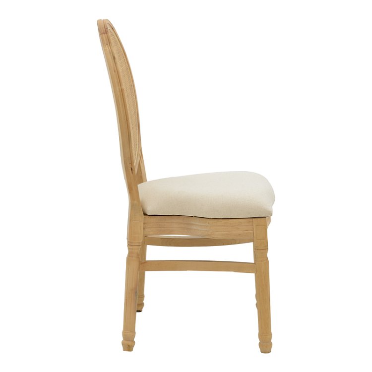 Καρέκλα Canco pakoworld φυσικό rubberwood-φυσικό rattan 50x53x98εκ 263-000032