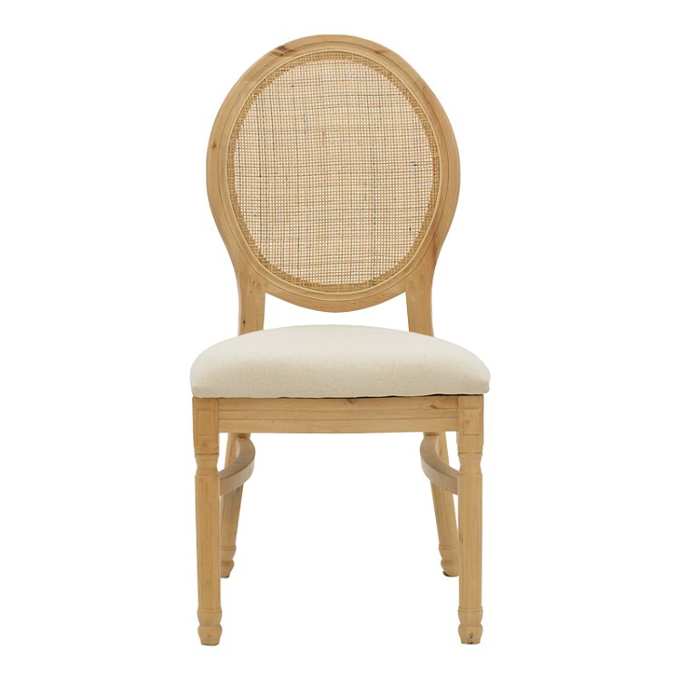 Καρέκλα Canco pakoworld φυσικό rubberwood-φυσικό rattan 50x53x98εκ 263-000032