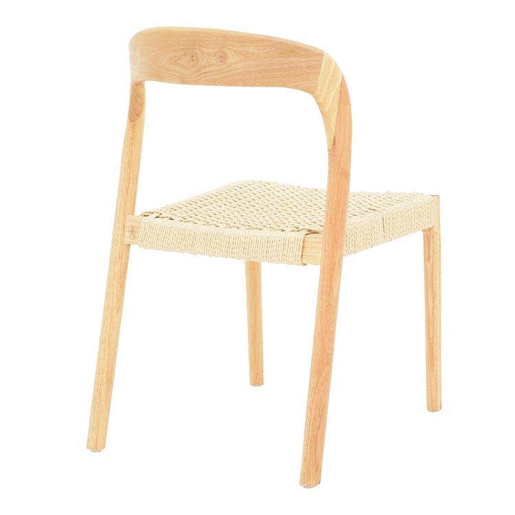 Καρέκλα Tavrine pakoworld σχοινί-rubberwood σε φυσική απόχρωση 47x59x78εκ 263-000046