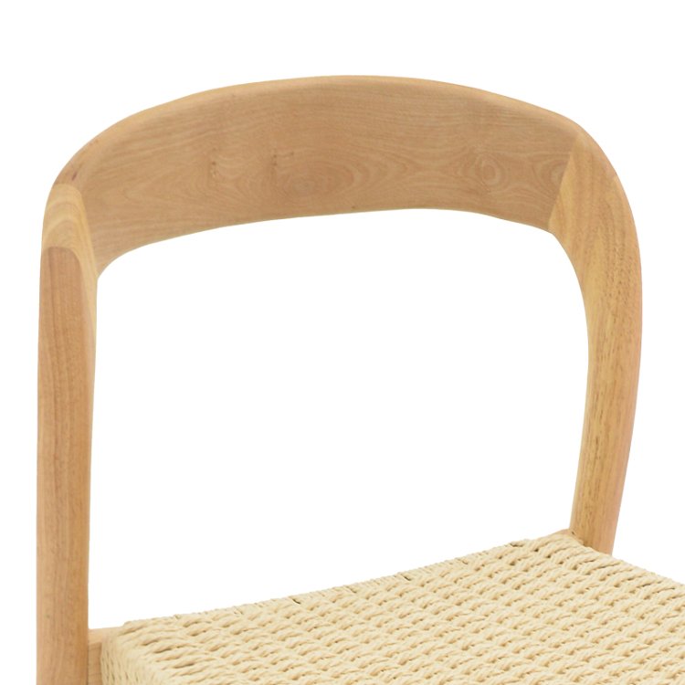 Καρέκλα Tavrine pakoworld σχοινί-rubberwood σε φυσική απόχρωση 47x59x78εκ 263-000046