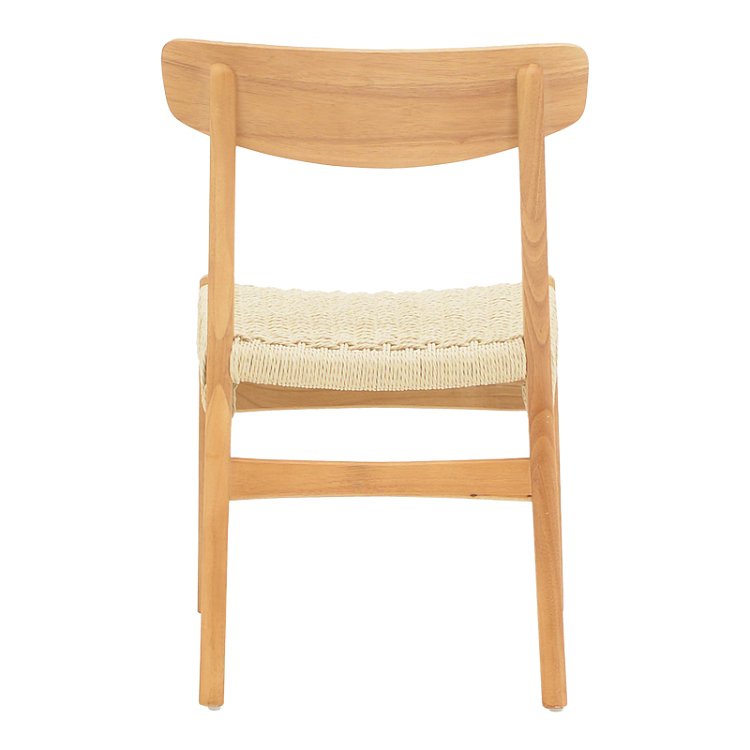 Καρέκλα Eaprine pakoworld φυσικό σχοινί-rubberwood 49x53x77εκ 263-000047