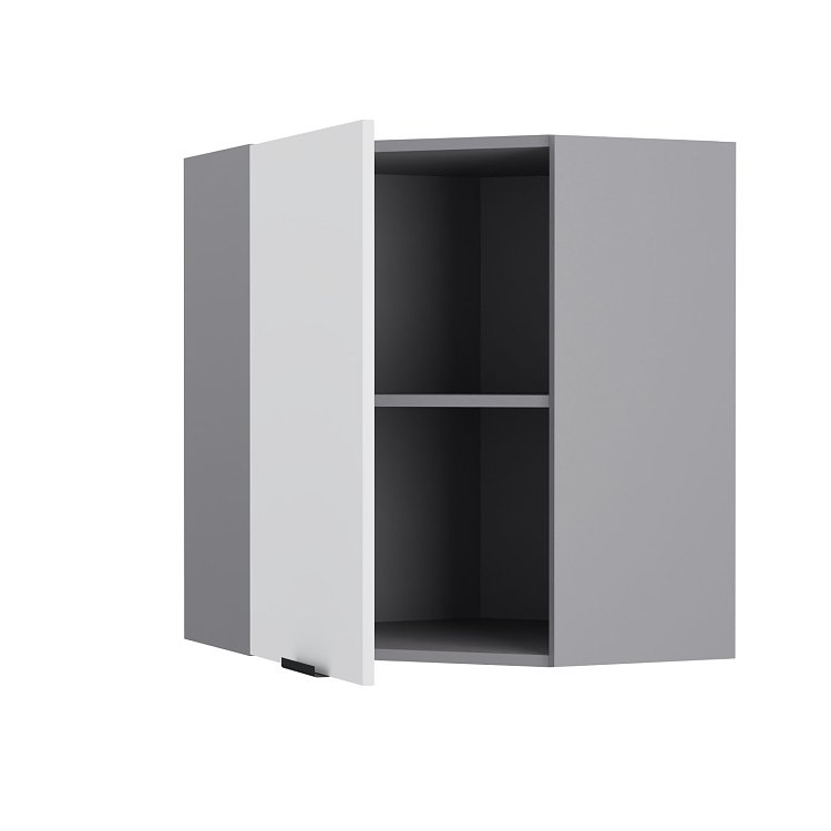Craft Πάνω Ντουλάπι Γωνιακό Λευκό 60-60x30x72cm WC6072C02