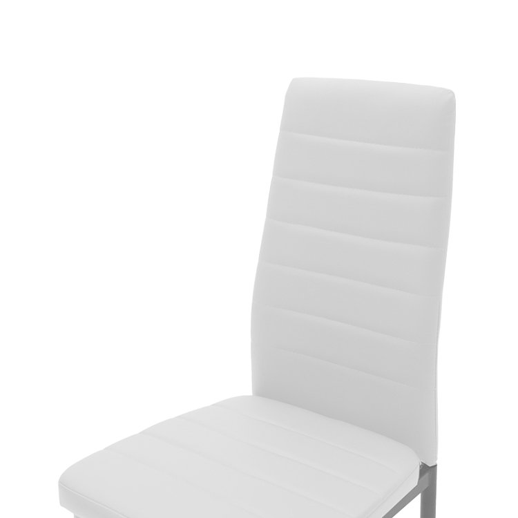 Καρέκλα Parker pakoworld μέταλλο-PU λευκό-ανθρακί πόδι 42x48x98εκ 4τμχ 270-000001