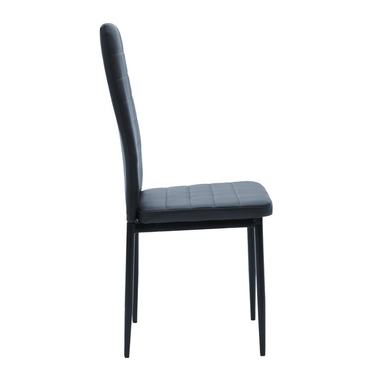 Καρέκλα Parker pakoworld PU ανθρακί-μαύρο πόδι 42x48x98εκ 4τμχ 270-000002