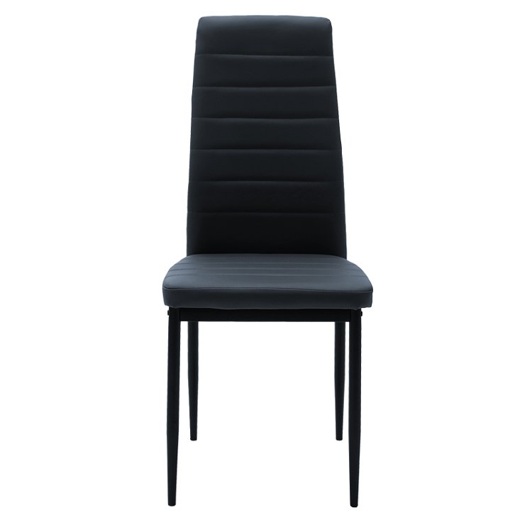 Καρέκλα Parker pakoworld PU ανθρακί-μαύρο πόδι 42x48x98εκ 4τμχ 270-000002