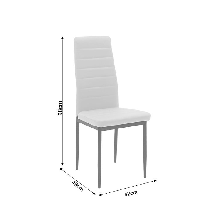 Καρέκλα Parker pakoworld PU ανθρακί-μαύρο πόδι 42x48x98εκ 4τμχ 270-000002
