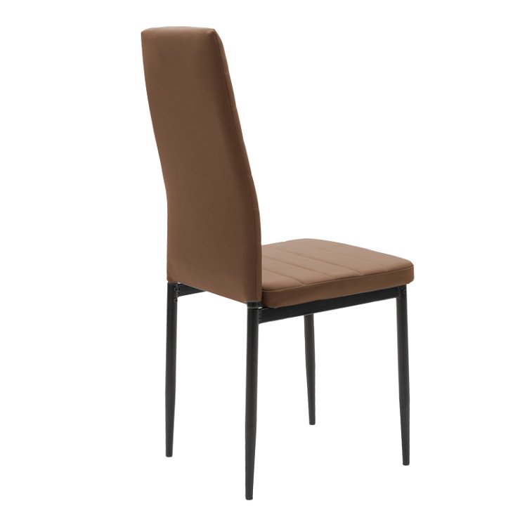 Καρέκλα Parker pakoworld PU καφέ-μαύρο πόδι 42x48x98εκ 4τμχ 270-000003