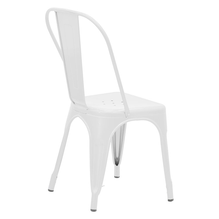 Καρέκλα Utopia pakoworld λευκό μέταλλο 44x44x85εκ 270-000007