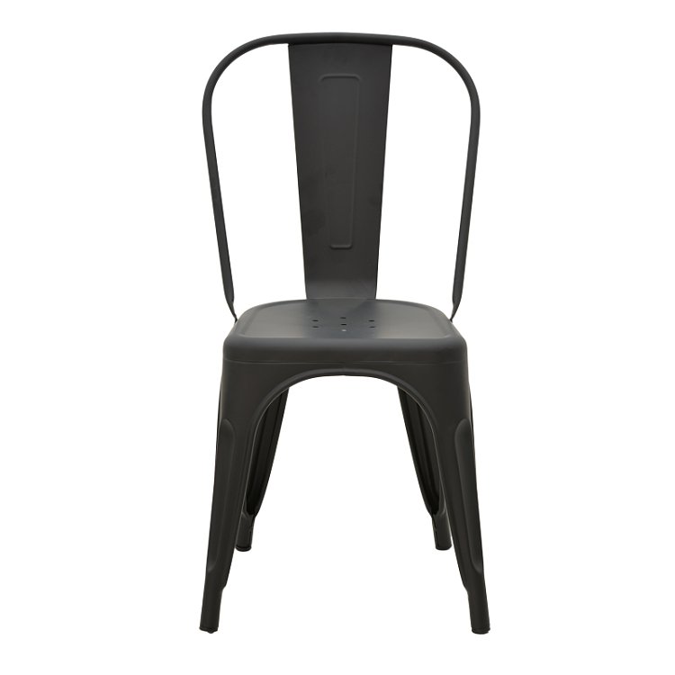 Καρέκλα Utopia pakoworld μαύρο ματ μέταλλο 44x44x85εκ 270-000009