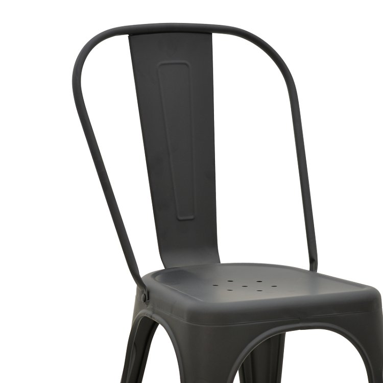 Καρέκλα Utopia pakoworld μαύρο ματ μέταλλο 44x44x85εκ 270-000009