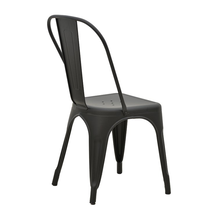 Καρέκλα Utopia pakoworld μαύρο ματ μέταλλο 44x44x85εκ 270-000009