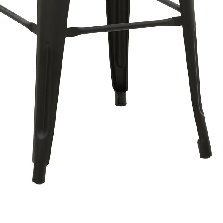Σκαμπό μπαρ με πλάτη Utopia pakoworld μαύρο ματ μέταλλο 42x42x97εκ 270-000017