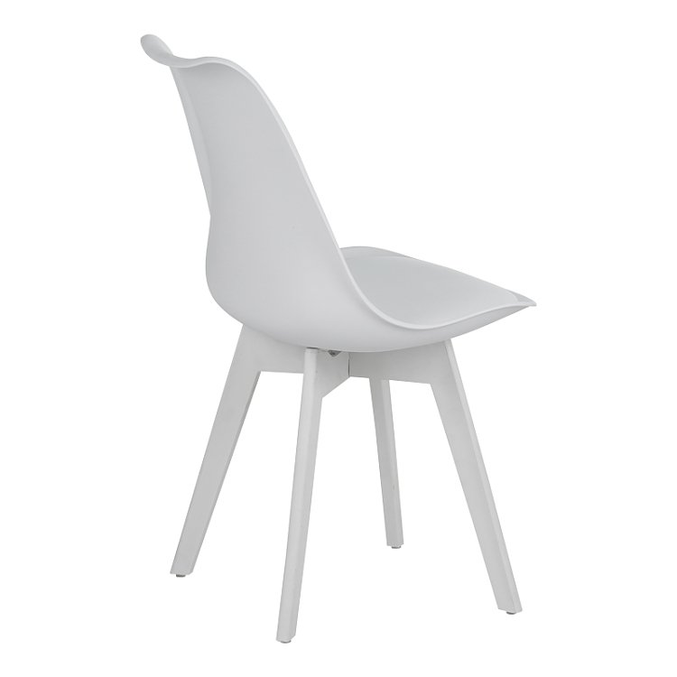 Καρέκλα Gaston I pakoworld PP-PU σε λευκή απόχρωση 48.5x53.5x81.5εκ 271-000037