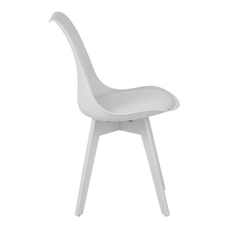 Καρέκλα Gaston I pakoworld PP-PU σε λευκή απόχρωση 48.5x53.5x81.5εκ 271-000037