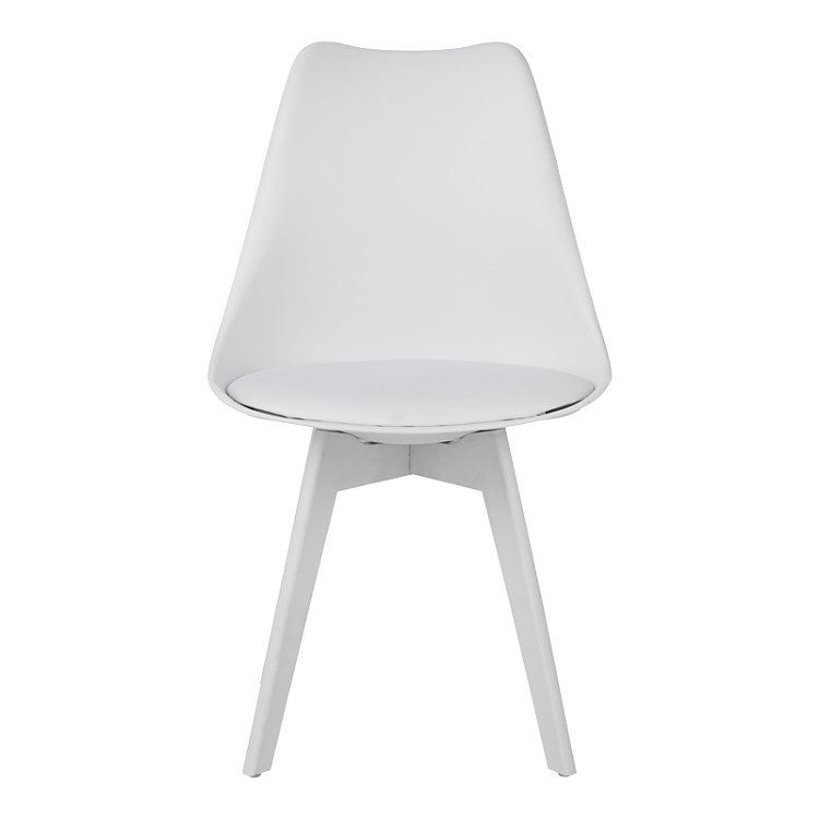 Καρέκλα Gaston I pakoworld PP-PU σε λευκή απόχρωση 48.5x53.5x81.5εκ 271-000037