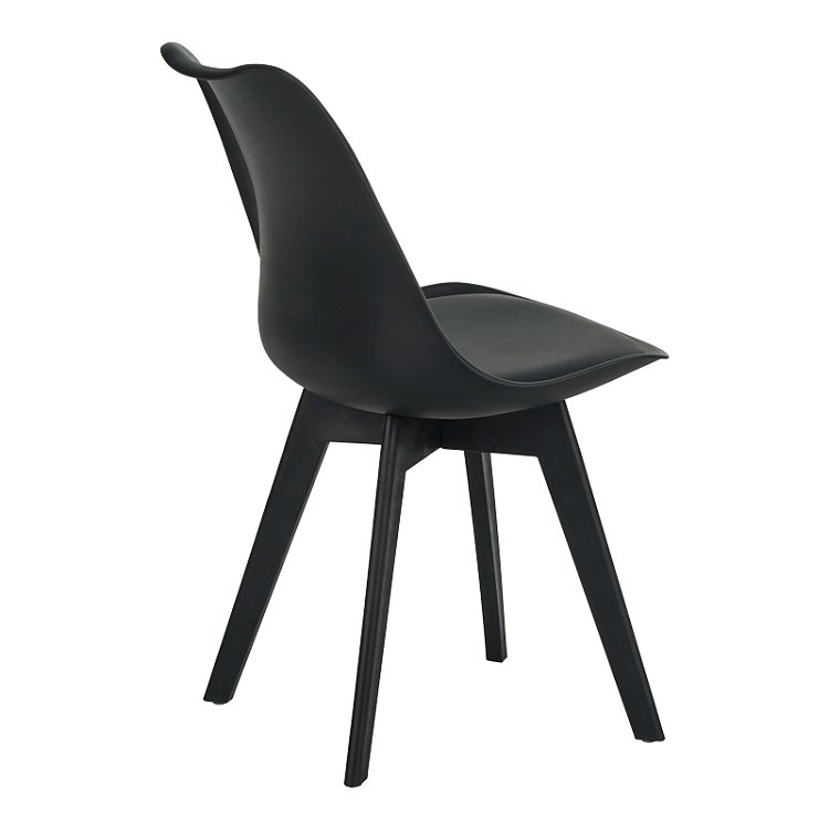 Καρέκλα Gaston I pakoworld PP-PU σε μαύρη απόχρωση 48.5x53.5x81.5εκ 271-000038
