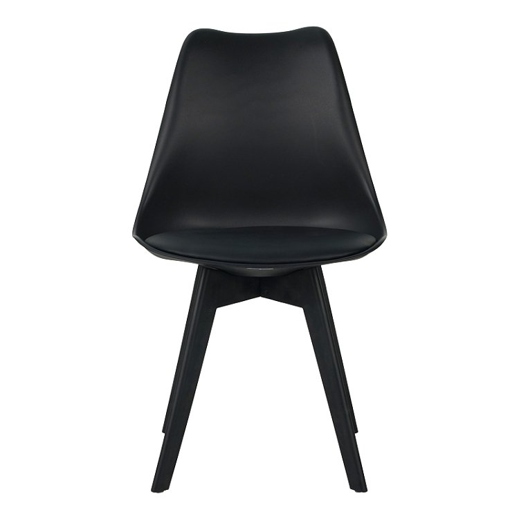 Καρέκλα Gaston I pakoworld PP-PU σε μαύρη απόχρωση 48.5x53.5x81.5εκ 271-000038