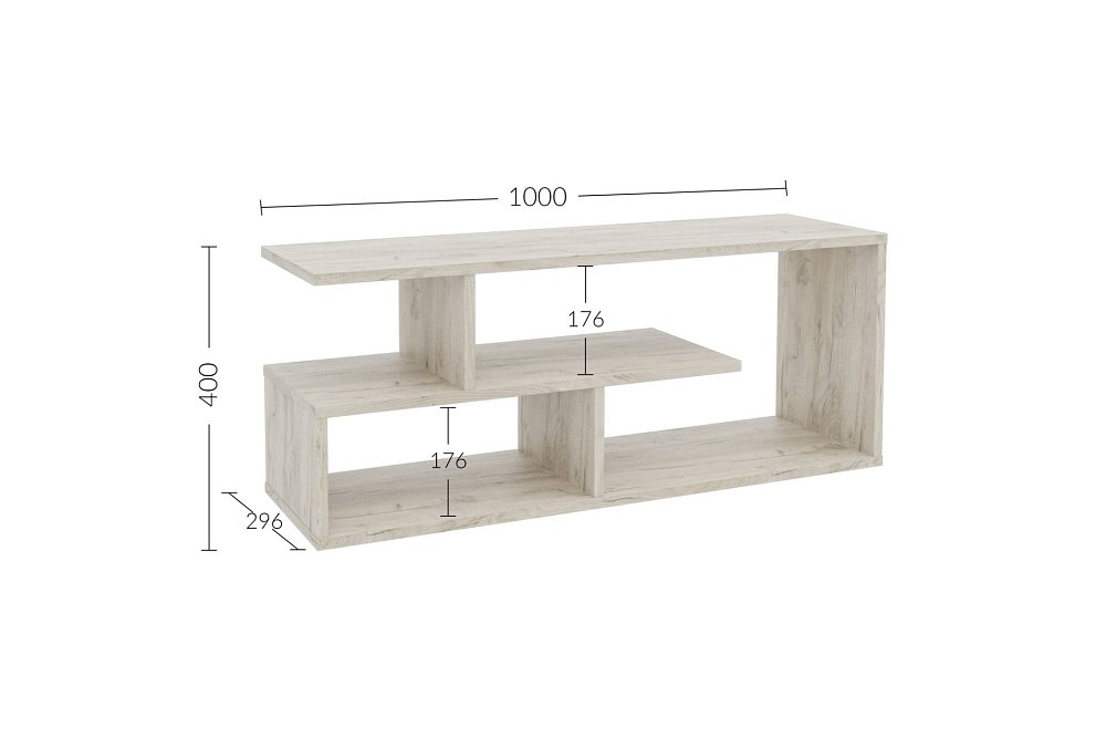 Έπιπλο TV Eden Λευκό 100x29.6x40cm GR-EDENTV-1