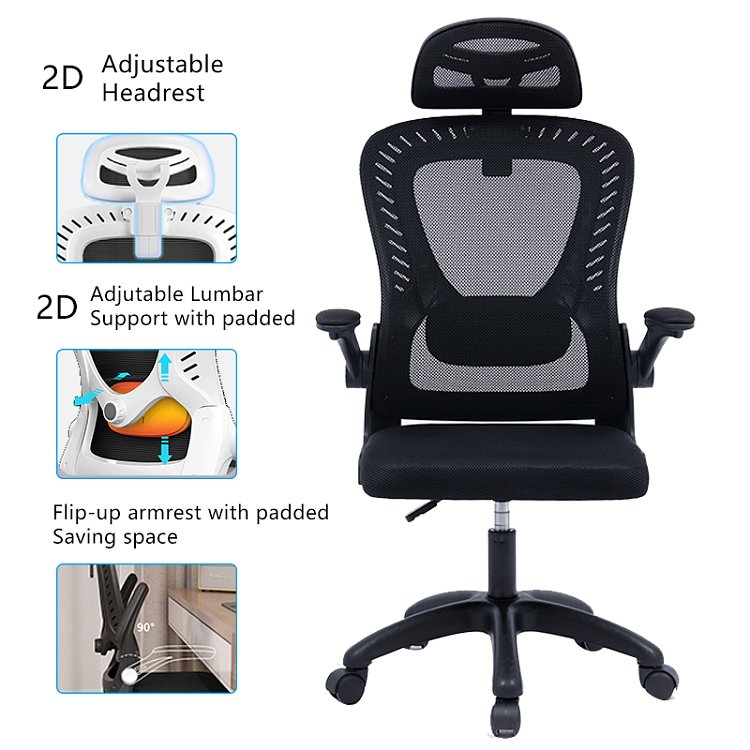 Καρέκλα γραφείου διευθυντή Delilah pakoworld mesh μαύρο 275-000003