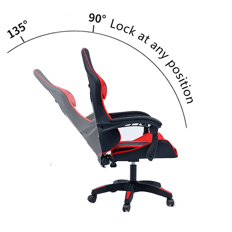Καρέκλα γραφείου gaming William pakoworld PU μαύρο-κόκκινο 275-000012