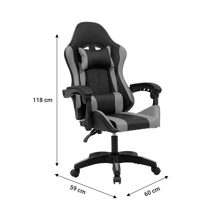 Καρέκλα γραφείου gaming William pakoworld PU μαύρο-κόκκινο 275-000012