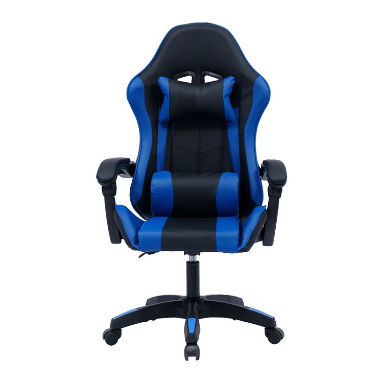 Καρέκλα γραφείου gaming William pakoworld PU μαύρο-μπλε 275-000014