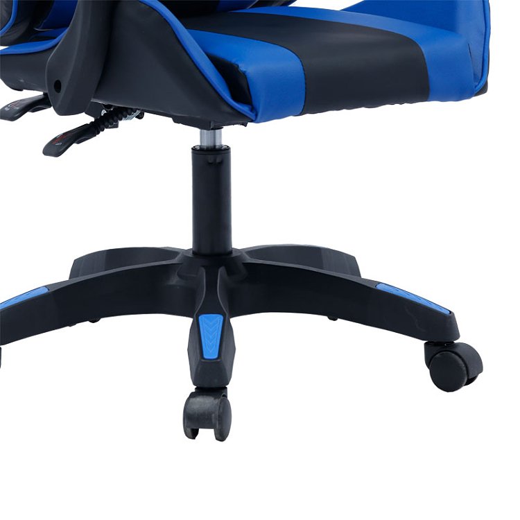 Καρέκλα γραφείου gaming William pakoworld PU μαύρο-μπλε 275-000014