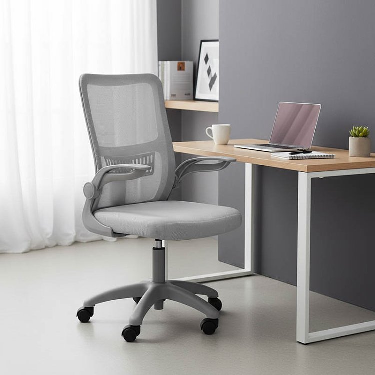 Καρέκλα γραφείου εργασίας Annalise pakoworld mesh γκρι 57x53x100εκ 275-000017
