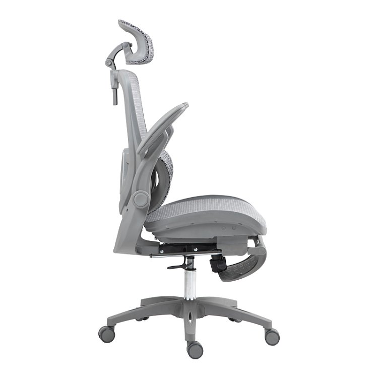Καρέκλα γραφείου εργασίας Zenyk pakoworld mesh σε grey απόχρωση 63x70x126εκ 275-000018
