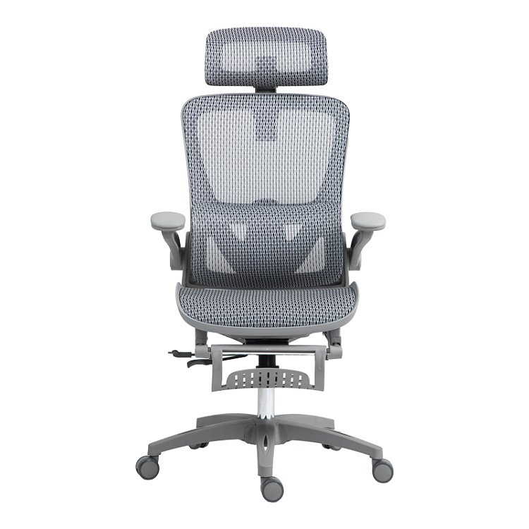 Καρέκλα γραφείου εργασίας Zenyk pakoworld mesh σε grey απόχρωση 63x70x126εκ 275-000018