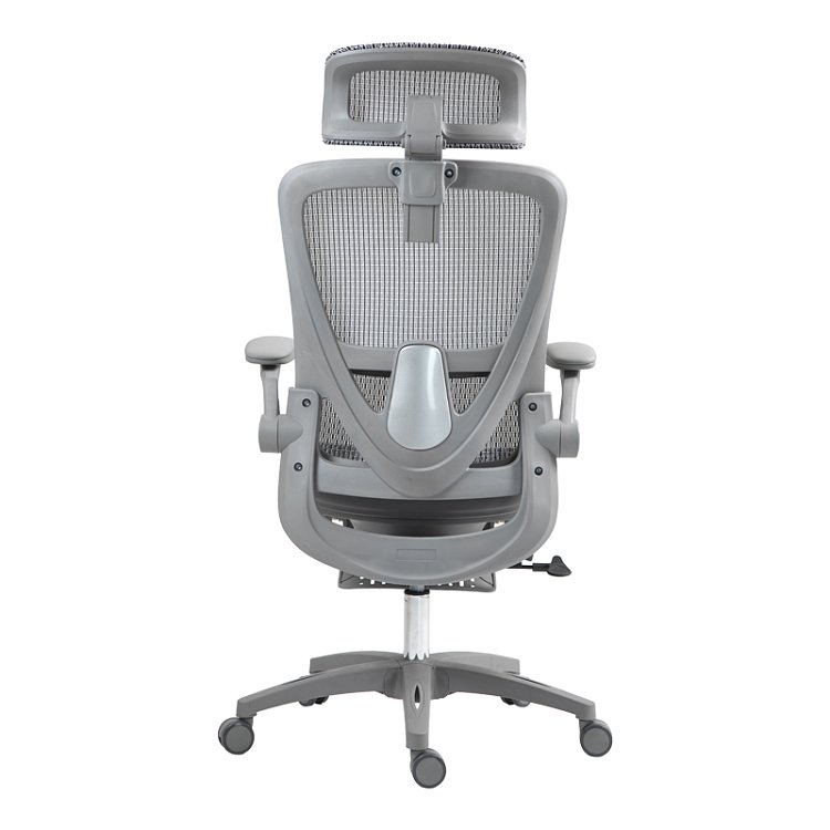 Καρέκλα γραφείου εργασίας Zenyk pakoworld mesh σε grey απόχρωση 63x70x126εκ 275-000018
