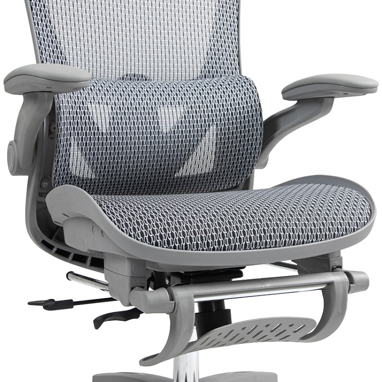 Καρέκλα γραφείου εργασίας Zenyk pakoworld mesh σε grey απόχρωση 63x70x126εκ 275-000018