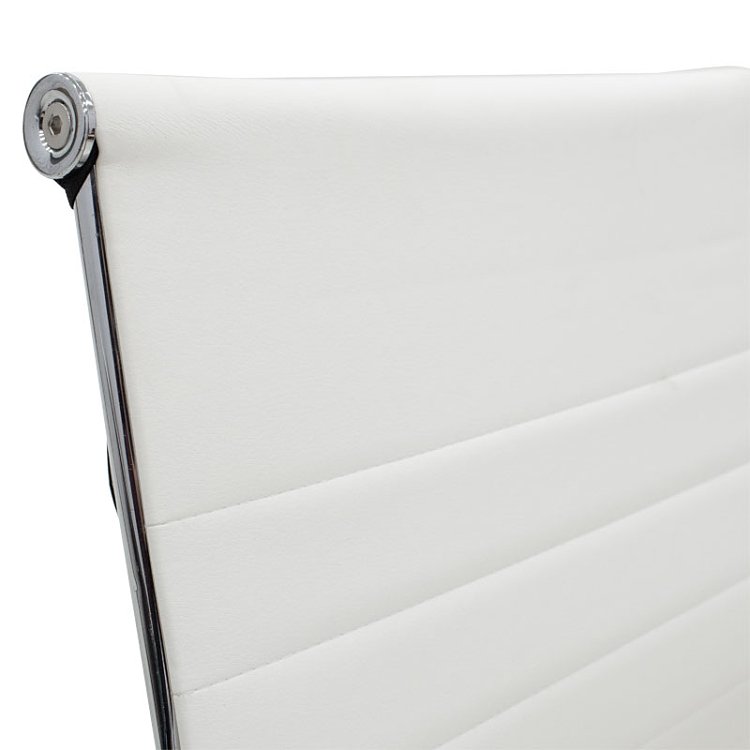 Καρέκλα γραφείου επισκέπτη Valter pakoworld λευκό pu 55.5x48x88εκ 277-000004