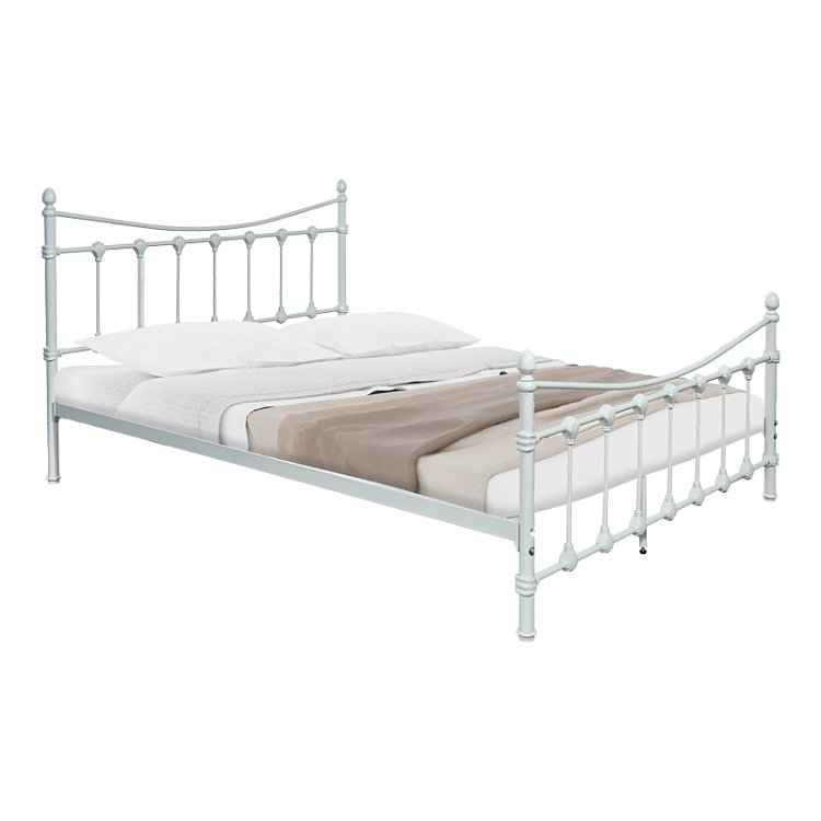 Κρεβάτι Beowulf pakoworld λευκό μεταλλικό 140x190εκ 285-000010