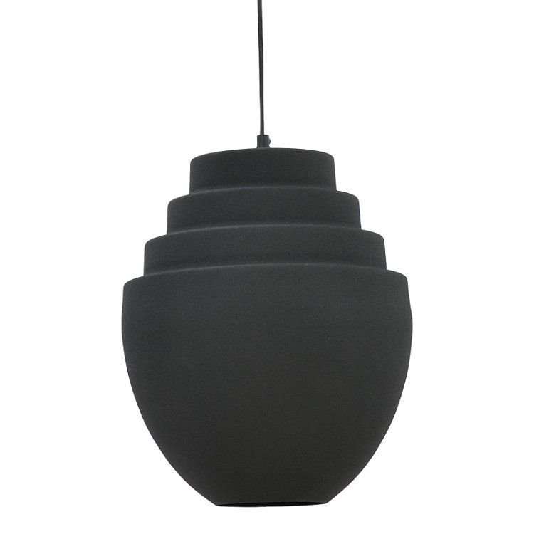 Φωτιστικό οροφής Kelsy Inart E27 μαύρο μέταλλο Φ30x122εκ 287-000012