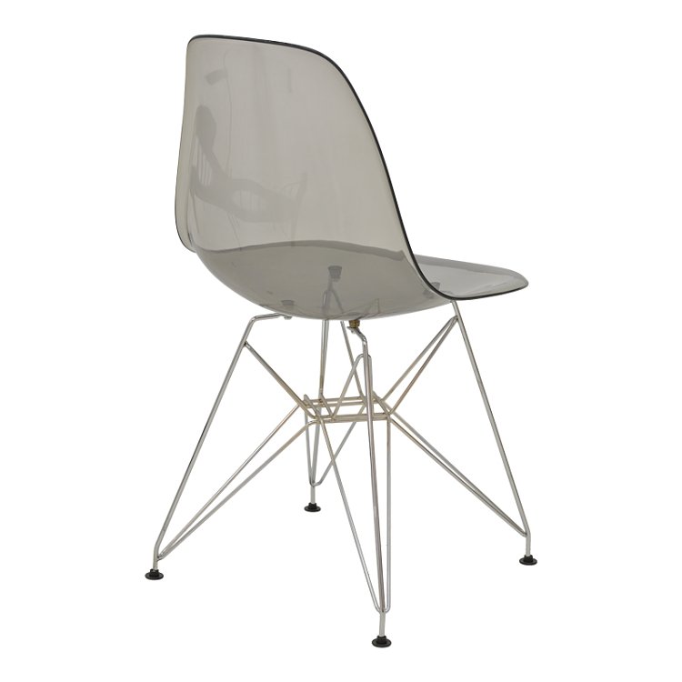 Καρέκλα Adelle pakoworld PP διάφανο γκρι-inox πόδι 46x55x81εκ 292-000015
