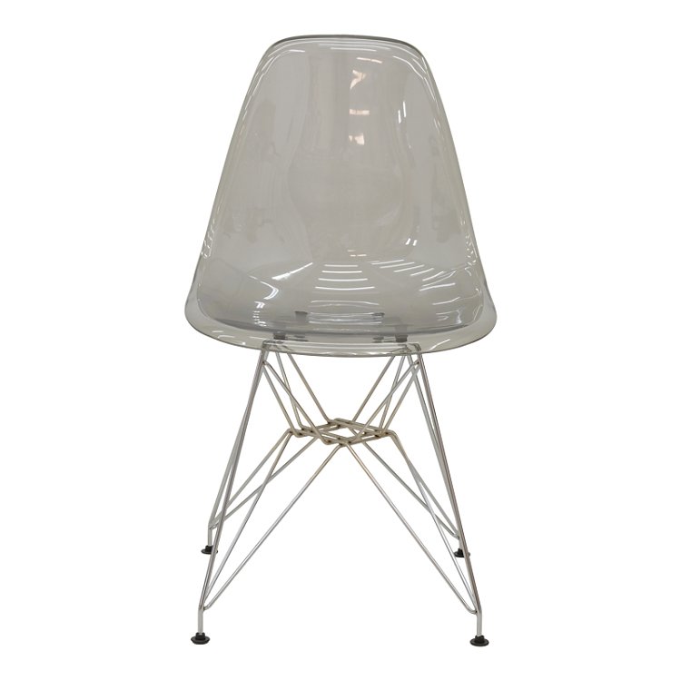 Καρέκλα Adelle pakoworld PP διάφανο γκρι-inox πόδι 46x55x81εκ 292-000015