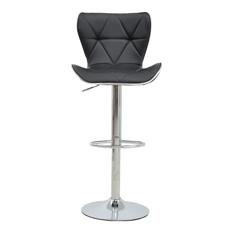 Σκαμπό μπαρ Jorine pakoworld πτυσσόμενο μαύρο pu-βάση χρωμίου 53x44x114εκ 2τμχ 292-000023