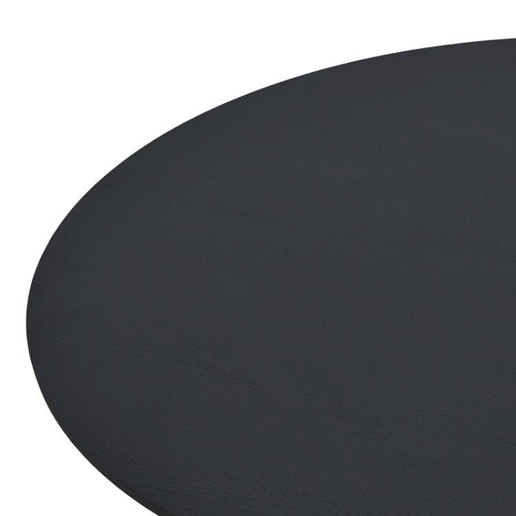 Τραπέζι Xuson pakoworld μαύρο mdf-πόδι μαύρο μέταλλο Φ80x75εκ 292-000126