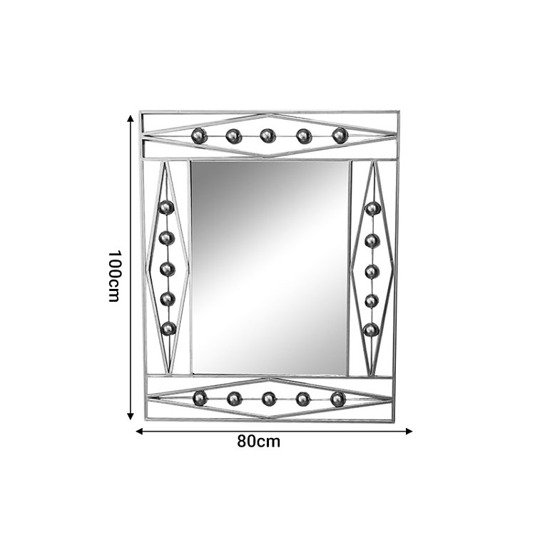 Καθρέπτης Roteron Inart χρυσό μέταλλο 80x2x100εκ 295-000007