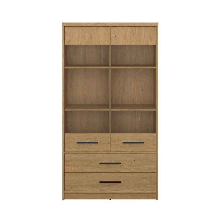 Βιτρίνα Pavi Βελανιδιά με 2 συρτάρια 84.3x33.8x156.4cm TO-PAVI2W2S