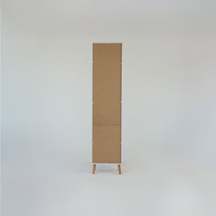 Βιβλιοθήκη Timmy Λευκό-Γραφίτη-Γκρι 46.8x36x199cm TO-TIMMY1D1S