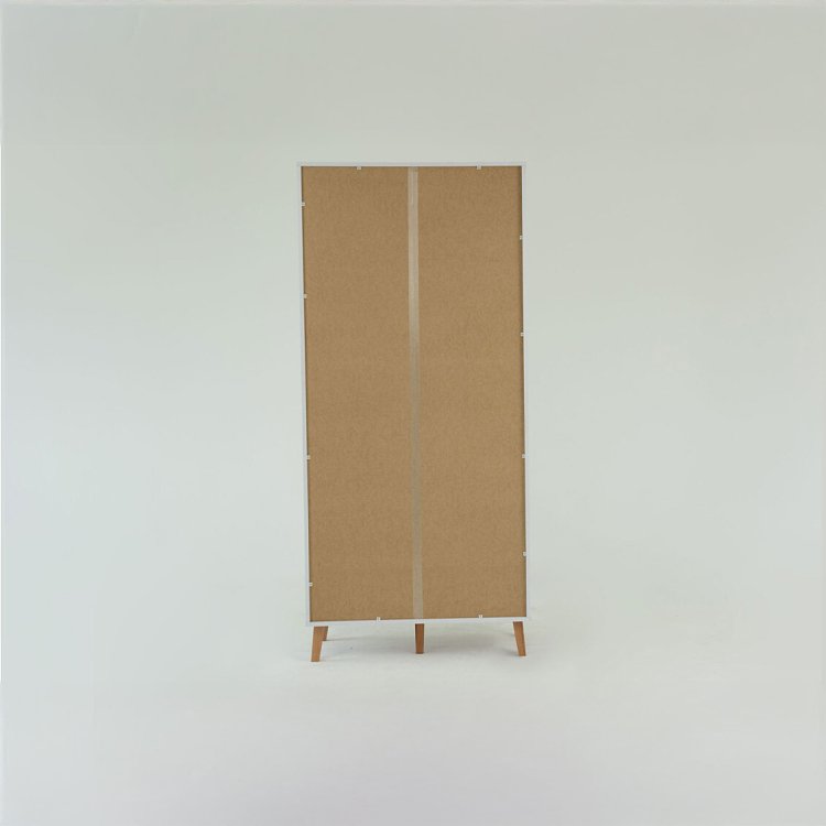 Ντουλάπα Timmy 2D2S Λευκό-Γραφίτη-Γκρι 90x50x199cm TO-TIMMY2D2S
