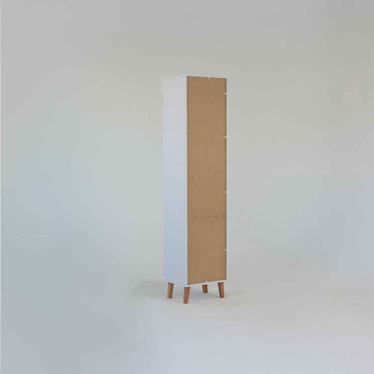 Ραφιέρα Timmy 2D1S Λευκό-Γραφίτη-Γκρι 46.8x36x199cm TO-TIMMY2D1S