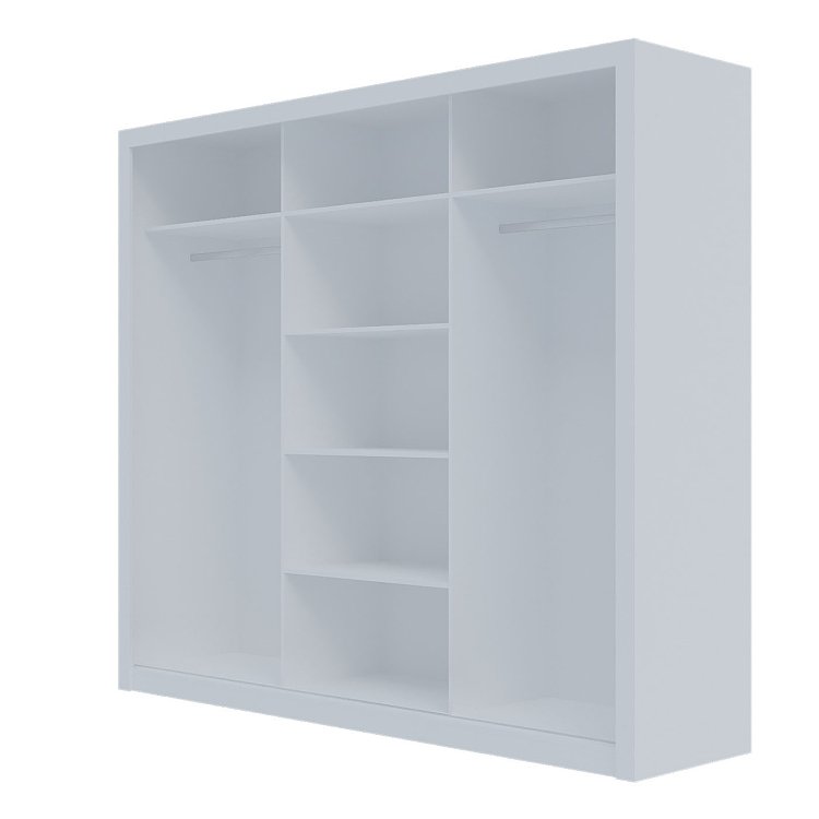 Ντουλάπα Grandio Λευκή 250x60x215cm GR-GRAND-1