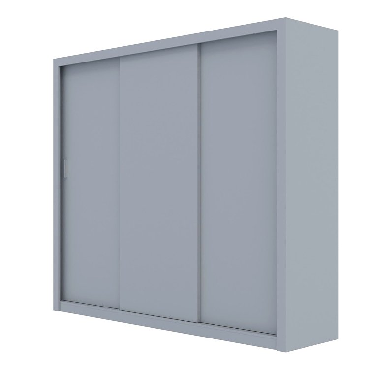 Ντουλάπα Grandio Γκρι 250x60x215cm GR-GRAND-3