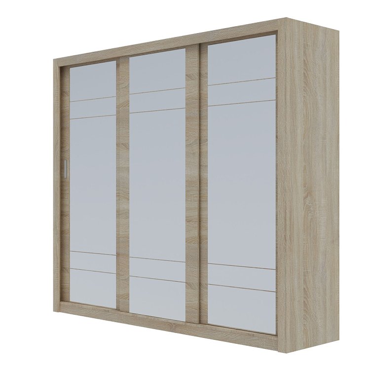 Ντουλάπα Grandio Σονόμα με καθρέφτη 250x60x215cm GR-GRANDMIR