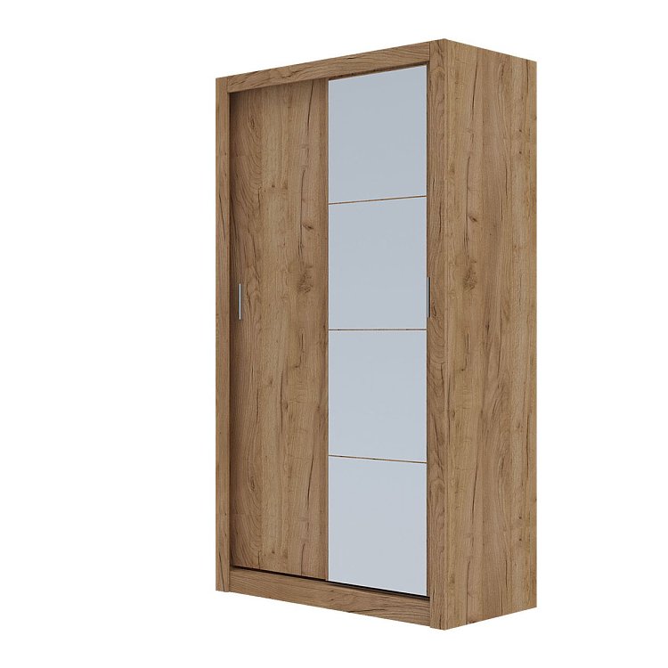Ντουλάπα Linea Χρυσό Δρυς με καθρέφτη 120x60x215cm GR-LINEAMIR-2