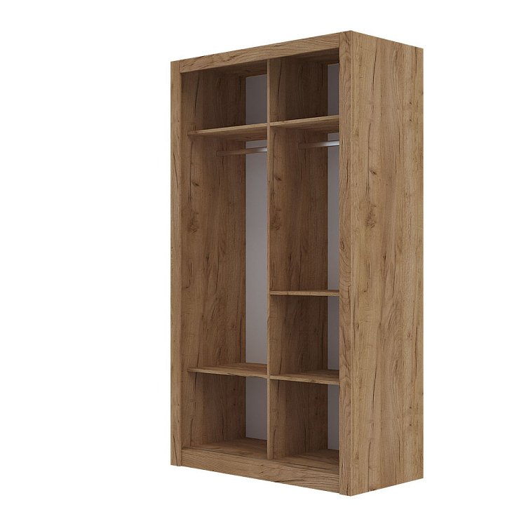 Ντουλάπα Linea Χρυσό Δρυς με καθρέφτη 120x60x215cm GR-LINEAMIR-2